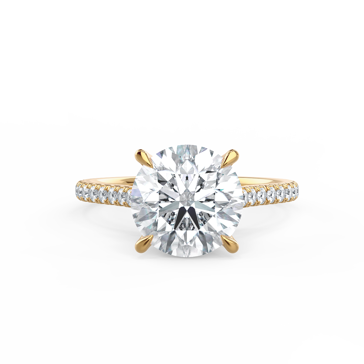 Solitaire with pave deals band