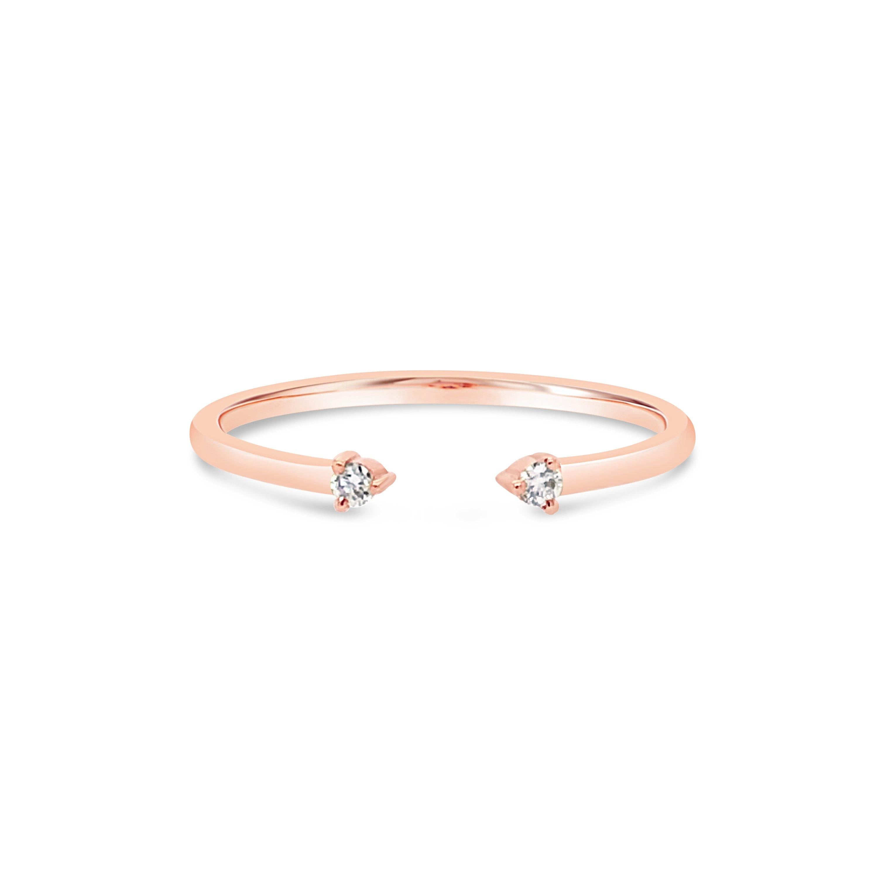 Open Cuff Rings Double Diamond Open Cuff Ring – KLARITY LONDON