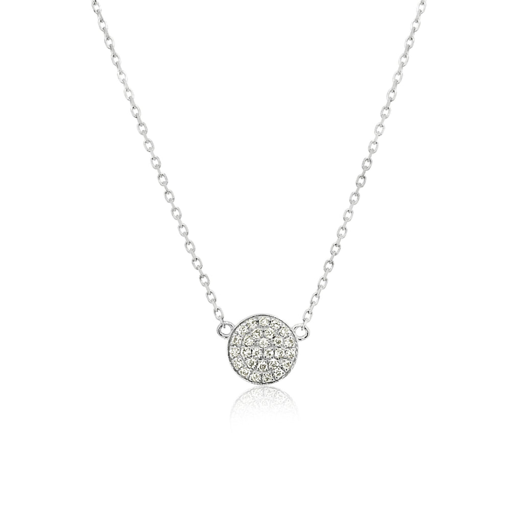 Mini Diamond Coin Necklace - KLARITY LONDON