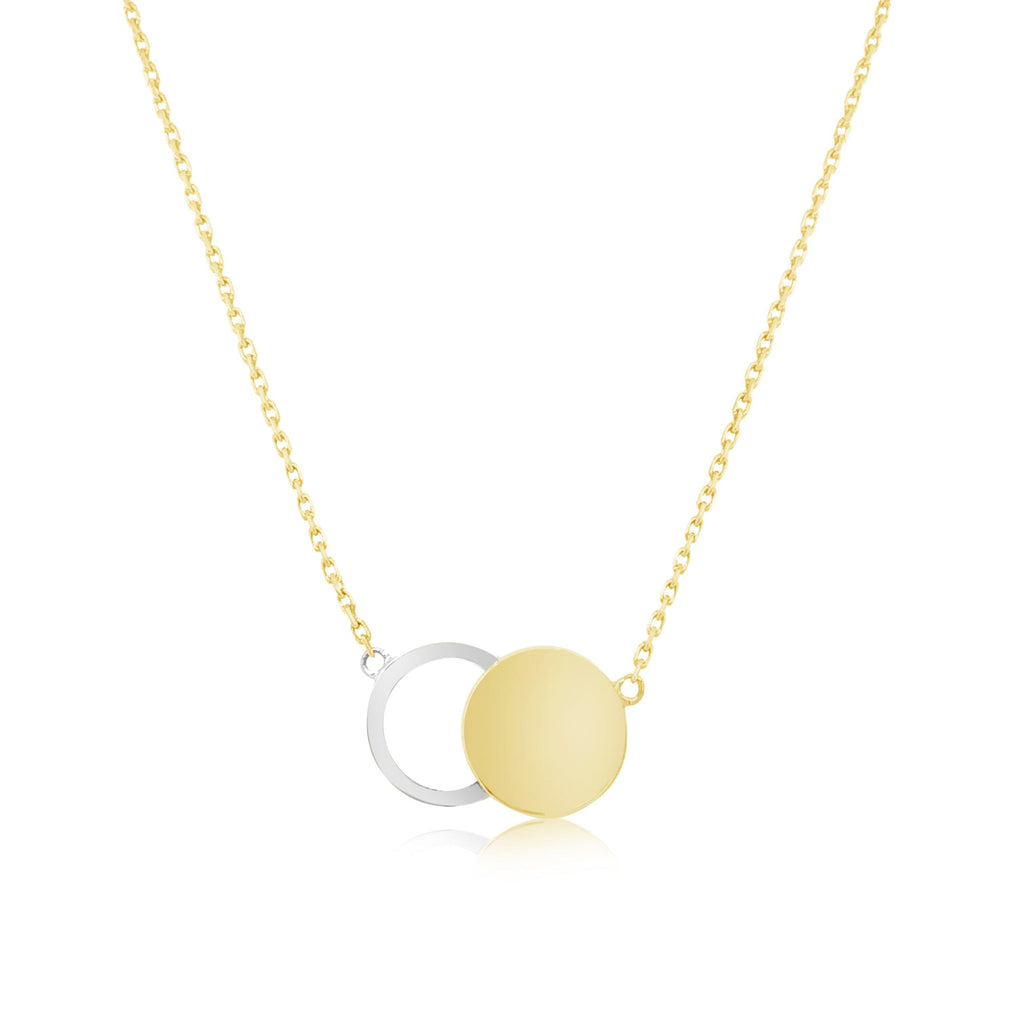 SOLID GOLD ECLIPSE NECKLACE - KLARITY LONDON