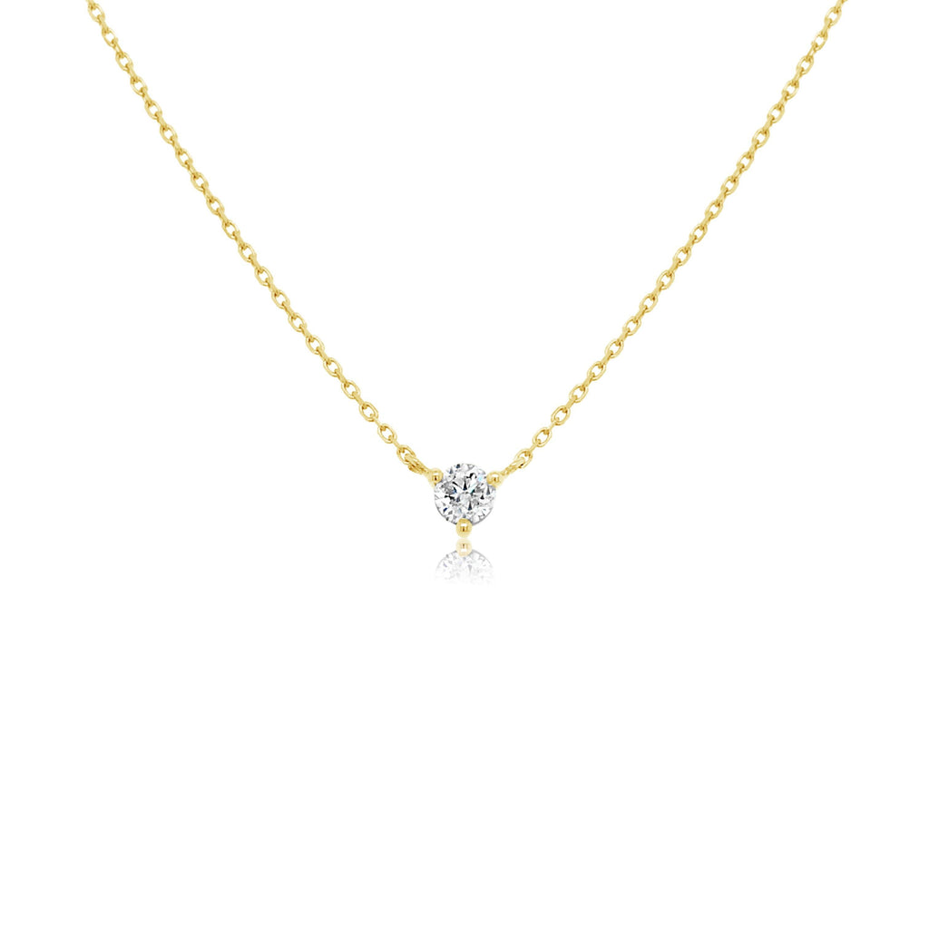 Three claw diamond necklace - KLARITY LONDON
