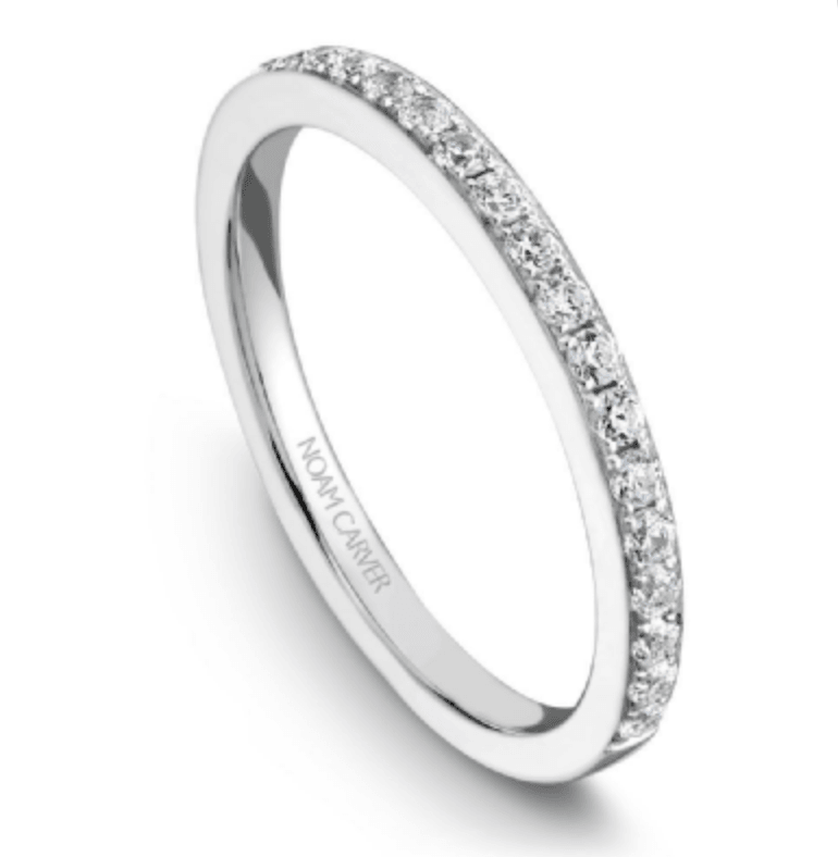 18k White Gold Pave Band B019-01WS - Klarity London Jewellers