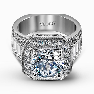 18k White Gold Diamond Dress Ring MR2277 - KLARITY LONDON