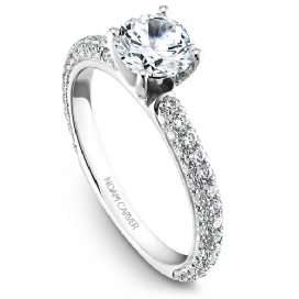Pave encrusted diamond Shoulder Ring - KLARITY LONDON
