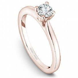 18k Rose Gold Solitaire Diamond Ring S018-01RA - KLARITY LONDON