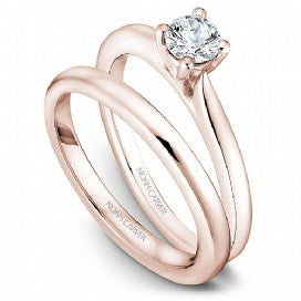 18k Rose Gold Solitaire Diamond Ring S018-01RA - KLARITY LONDON
