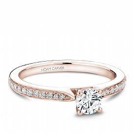 18k Rose Gold Pave Set Diamond Ring S018-02RA - KLARITY LONDON