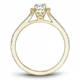 18k Yellow Gold Oval Halo Diamond Ring  S094-03YA - KLARITY LONDON