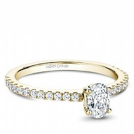 18k Yellow Gold Oval Diamond Ring S101-03YA - KLARITY LONDON