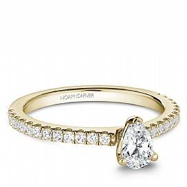18k Yellow Gold Pear Diamond Ring S101-05YA - KLARITY LONDON