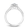 18k White Gold Marquise Halo Double Band Diamond Ring S167-01A - KLARITY LONDON