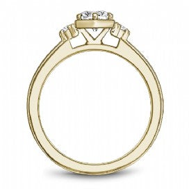 18k Yellow Gold Art Deco Style Diamond Ring S225-01YA - KLARITY LONDON