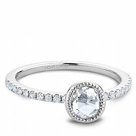 18k White Gold Vintage Rose Cut Diamond Ring S260-01W - KLARITY LONDON