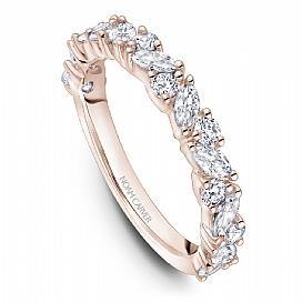 18k Rose Gold Round & Marquise Style Band STA46-1RM - KLARITY LONDON